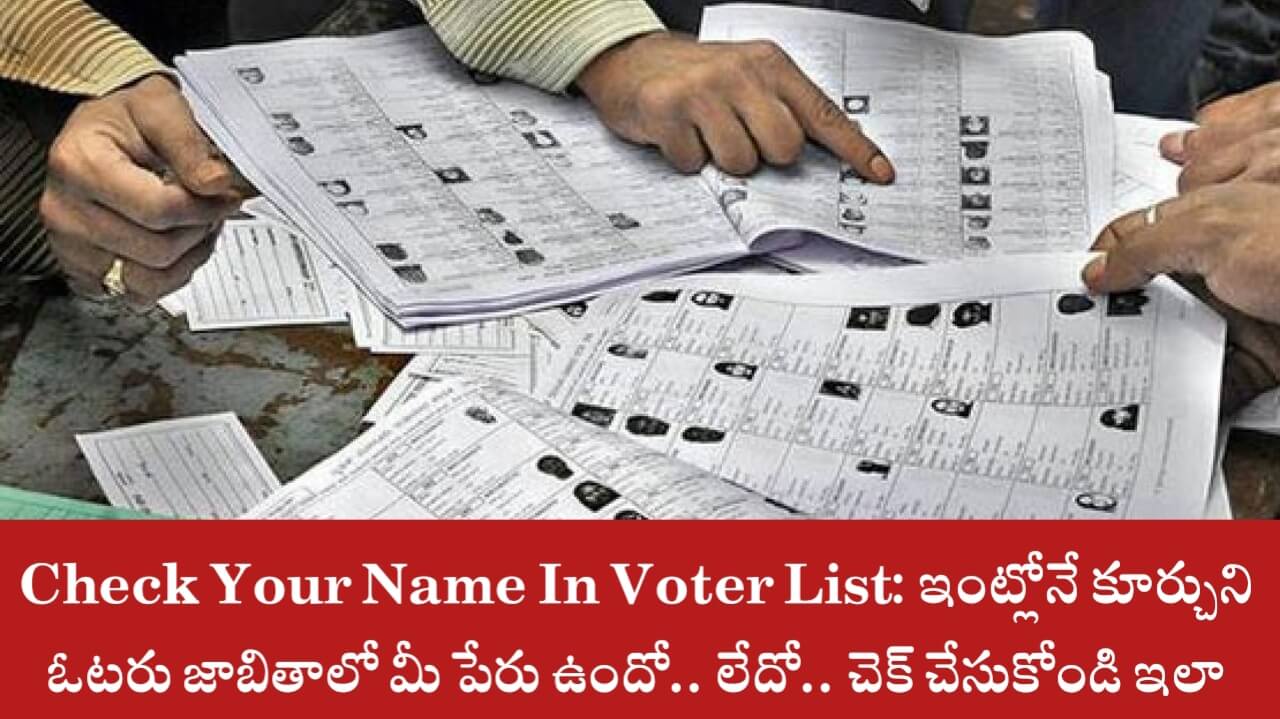 Check Your Name In Voter List: Check Whether Your Name Is In The Voter ...